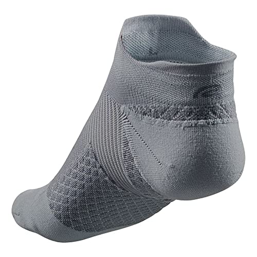 Road Runner Sports R-Gear OS1st Plantar Fasciitis No Show Socks for Men and Women, Grey, M, (2 Pairs)2