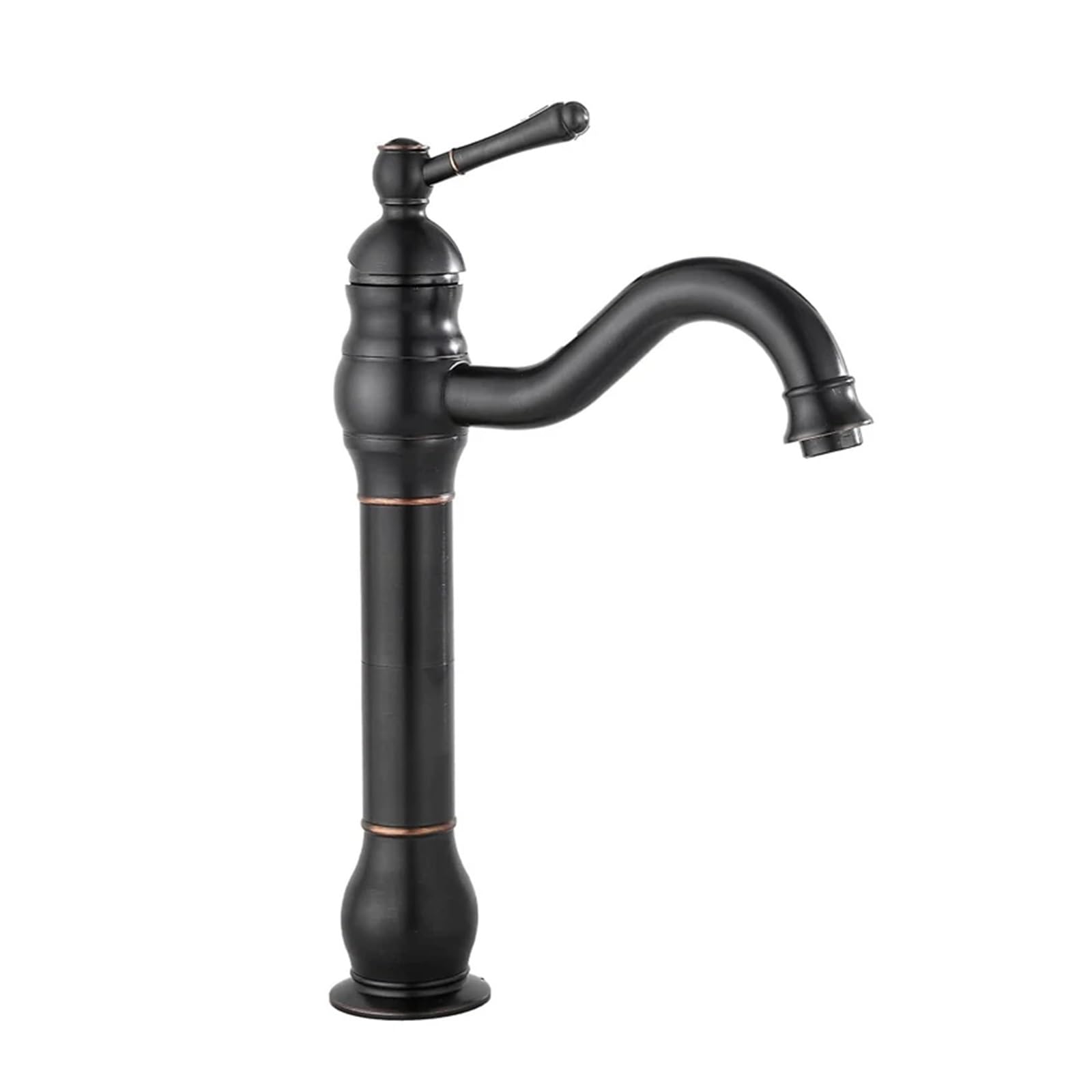 ZQFHSX Antique Bronze Tall Bathroom Sink Faucet Hot & Cold Deck Mounted Mixer Tap Elegant Water Basin Crane for Kitchen Use