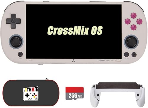 LITNXT TRIMUI Smart PRO con LITNXT CrossMix OS, consola de juegos retro, sistema de juegos retro portátil con accesorios, regalo de cumpleaños de