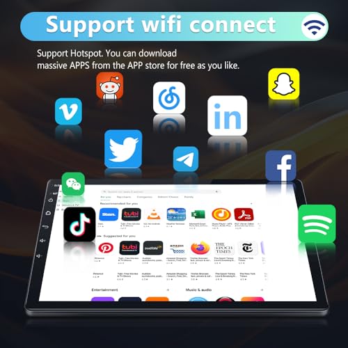 Radio para auto Android 13 con pantalla táctil 10.1 pulg miniatura 4