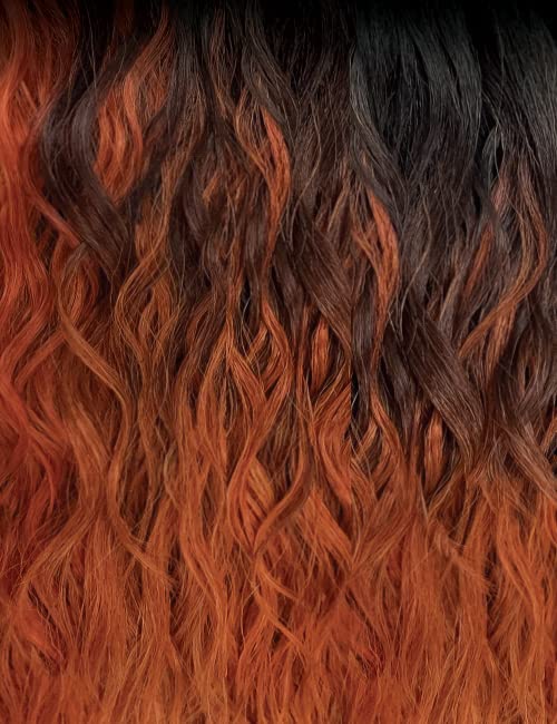 Miniatura 6 de Outre AURABEL - Peluca sintética perfecta con encaje frontal HD (color 3DRFF CAJUN SPICE)