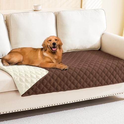 Smiry Waterproof Reversible Pet Couch Covers for Dogs