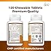 Turmeric Hip and Joint Chews for Dogs, Dog Chews for Mobility Support, Cartilage Health & Dog Joint Pain Relief, Anti-Inflammatory MSM, Glucosamine and Chondroitin for Dogs, 90 Chews, 8 Oz
