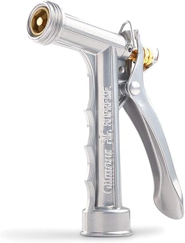 Miniatura 2 de Gilmour Boquilla rociadora de manguera de metal sólido con rosca frontal, riego de jardín, 573TF, paquete de 4