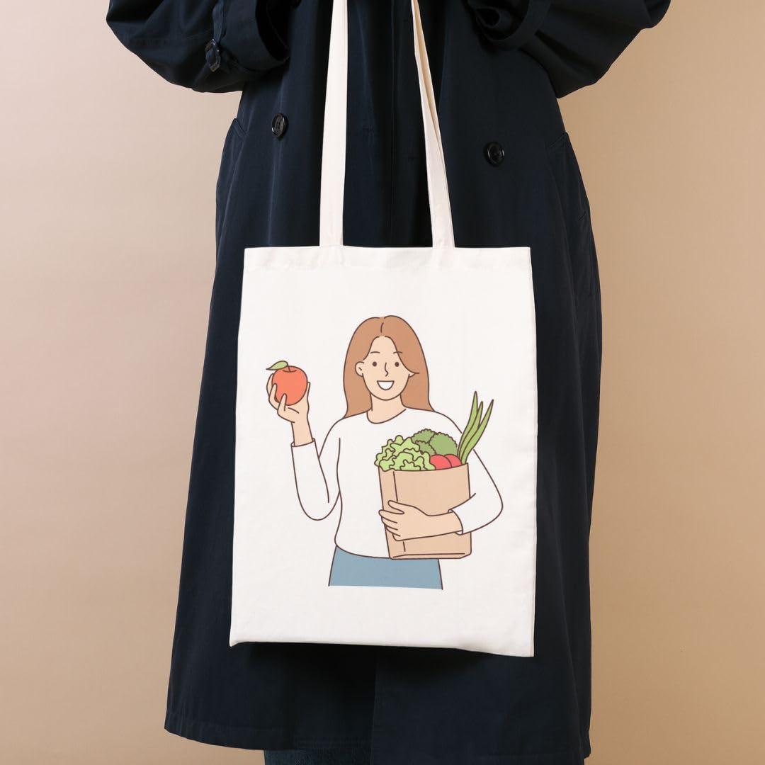 Générique Tote Bag Personnalisable – Sac Cabas en Coton Bio (38x42cm) – Ajoutez Votre Texte, Logo ou Image – Réutilisable & Écologique – Poignées Longues