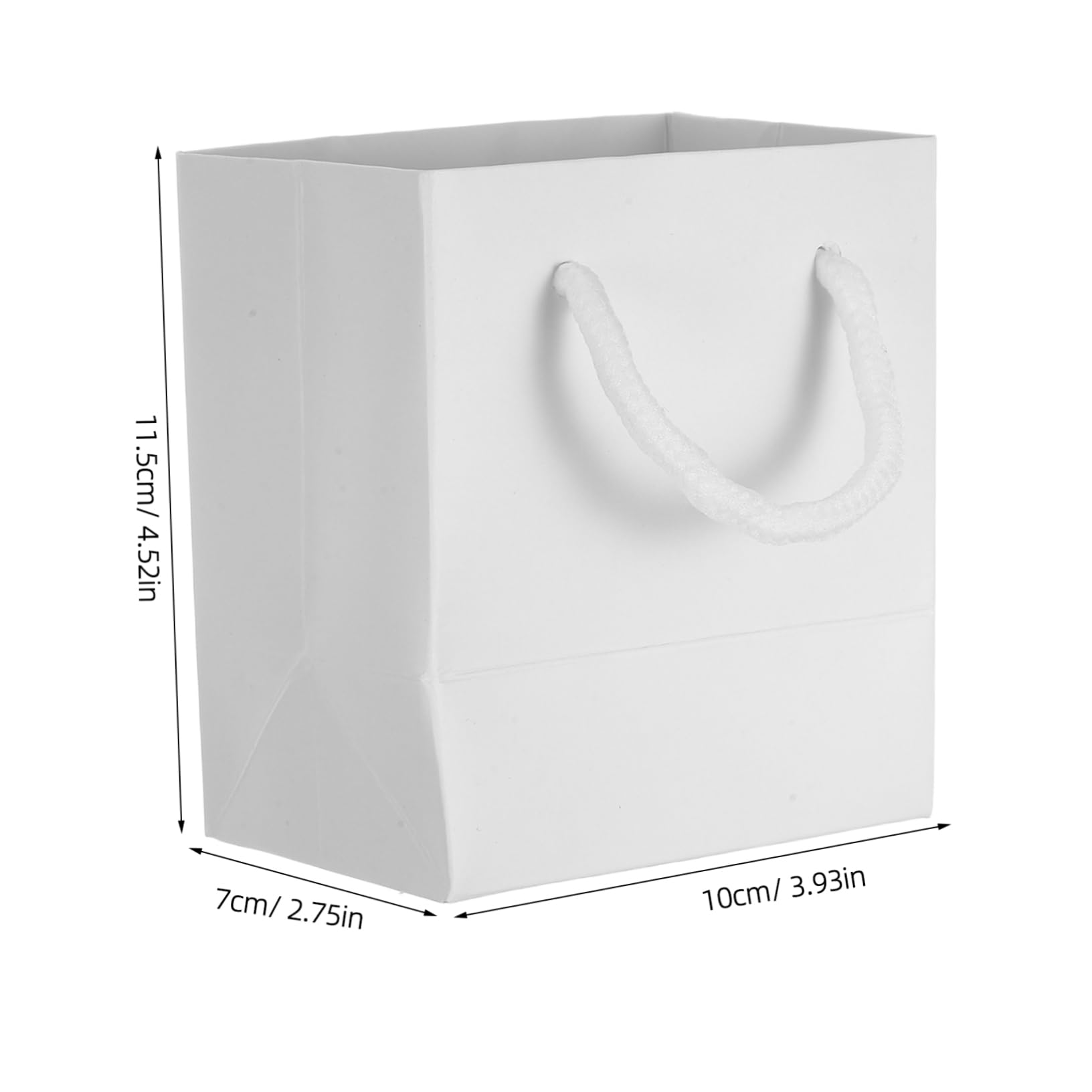 HEALSOPTHY 24 Weiße Hochzeitstaschen aus Papier mit Henkeln Elegante Gastgeschenktüten für Hochzeit Party und Feiertage Leicht und Großzügig