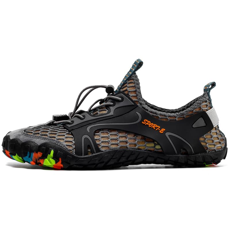 Water Shoes for Men Barefoot Non-Slip Quick-Dry Aqua Socks Lightweight Swim Shoes for Surfing, Swimming, Beach Sports, Kayaking, Diving