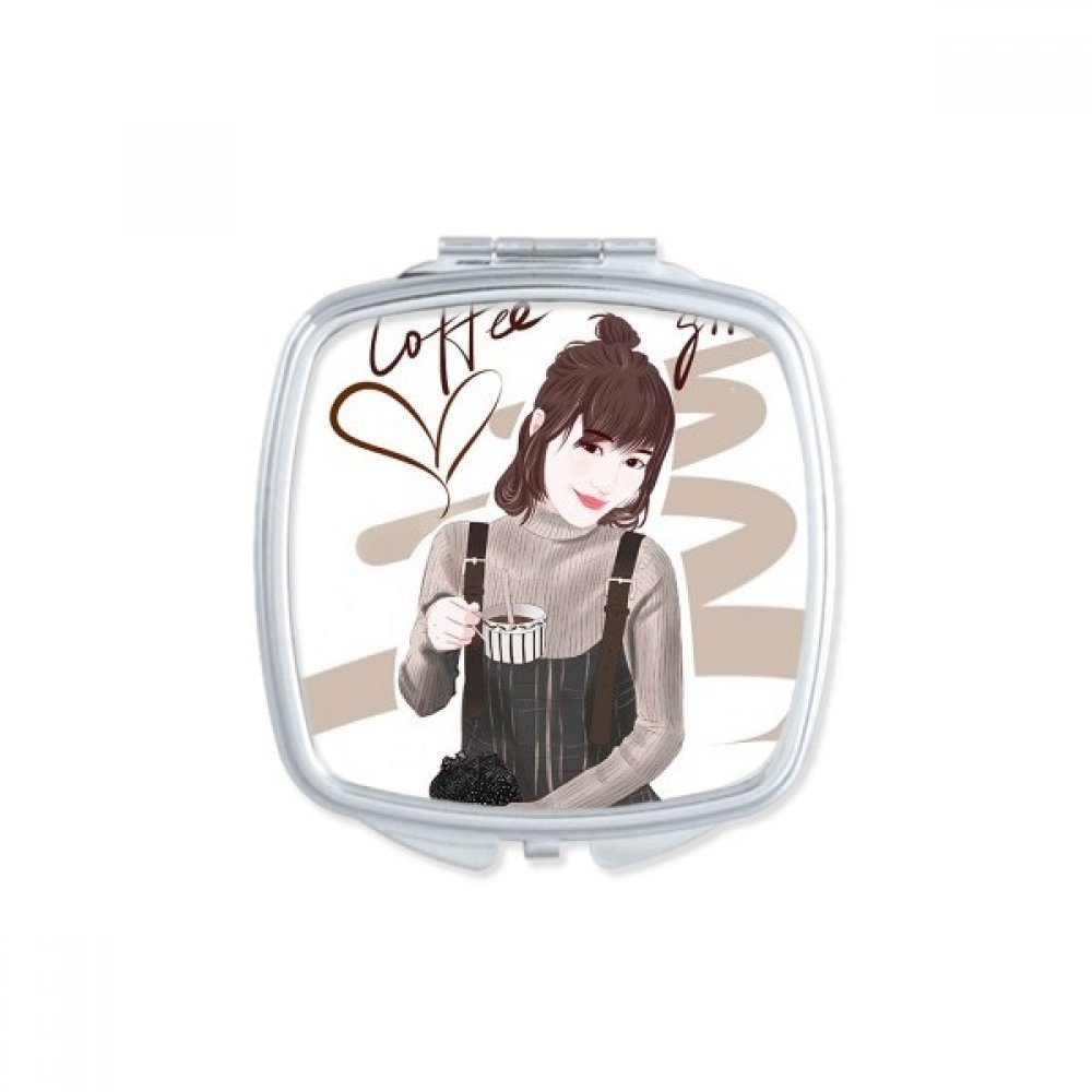 Miroir de maquillage compact pour vos retouches au café
