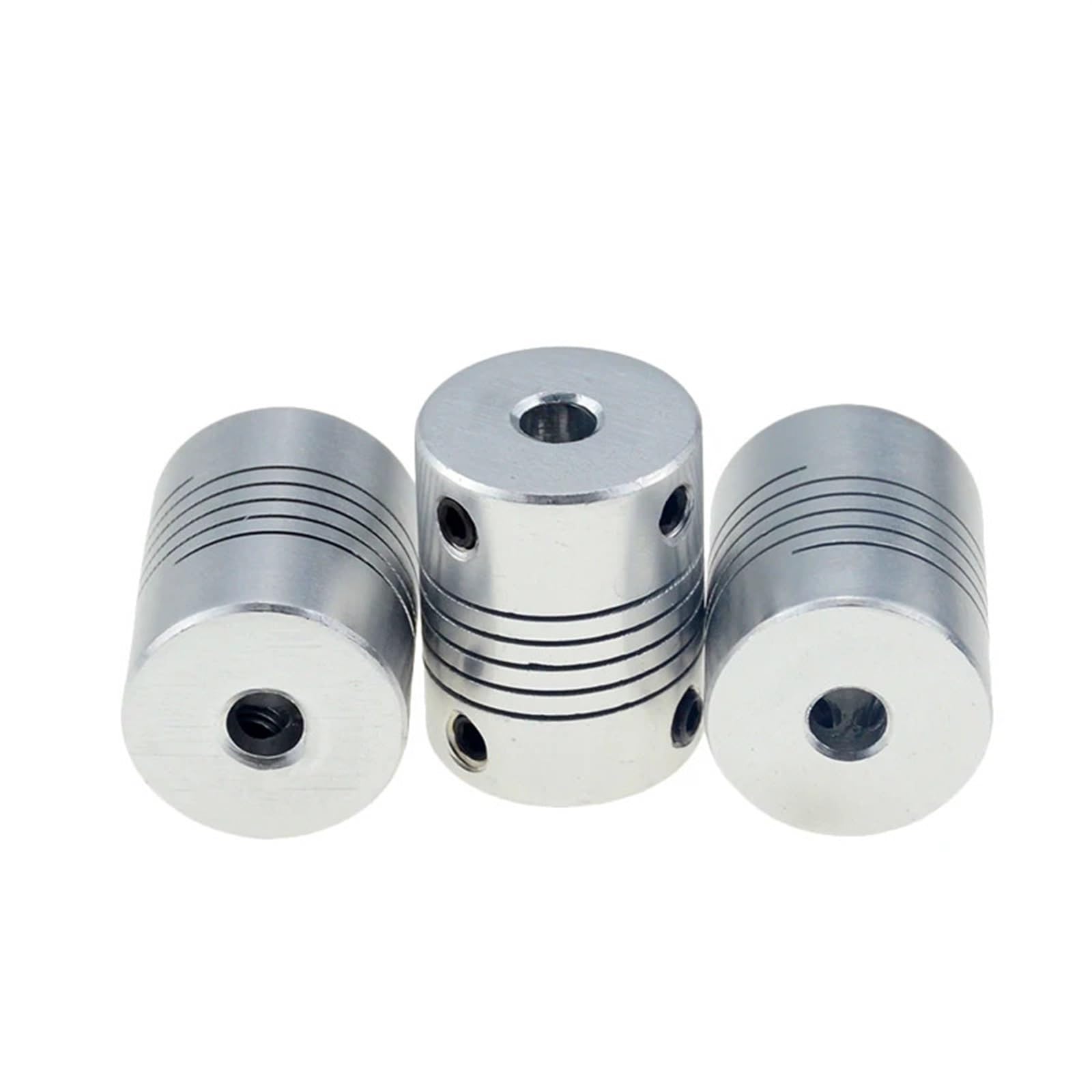D19L25 5x8mm aluminio CNC Motor mandíbula eje acoplador 5mm a 8mm acoplamiento Flexible OD 19x25mm Dropshipping 3/4/5/6/6.35/7/8/10mm 1 Uds(8x10)