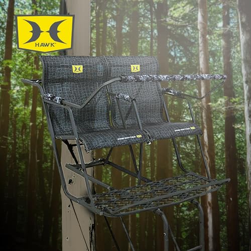 Hawk HWK-2074-H Big Denali 2 Man Climbing Tree Stand, 18 Foot Deer Hunting Ladderstand thumb #3