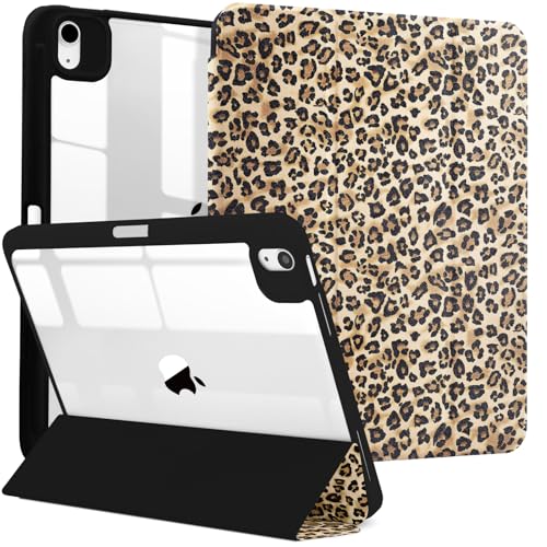 Housse iPad Air 11 M3 imprimé léopard idée cadeau kawaii pour fille et femme