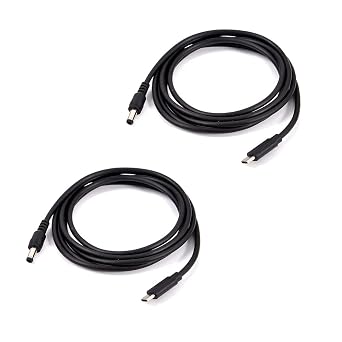2PCS 3.3ft PD 20V 3A Trigger USB Type C Male Input to DC 5.5 x 2.5mm Male Power Cable