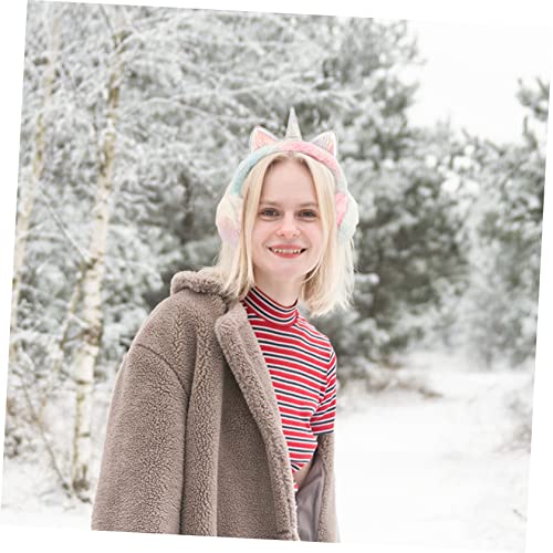 Ear Muffs for Boys and Girls Cozy Glitter Ear Warmers for Cold Weather Adorable Design for Outdoor Activities Horn3