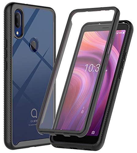 ONOLA Designed for Alcatel 3v 2019 Case,Three Defense Built-in Screen Protector Crystal Clear