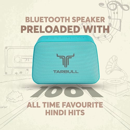 Image of TARBULL Musica M22 Preloaded with 1001 Songs Portable Bluetooth Speaker, Upto 12Hrs Playtime, FM Radio Speaker, USB Music Player, Built in Mic for Meetings and Calls, 10W Speaker