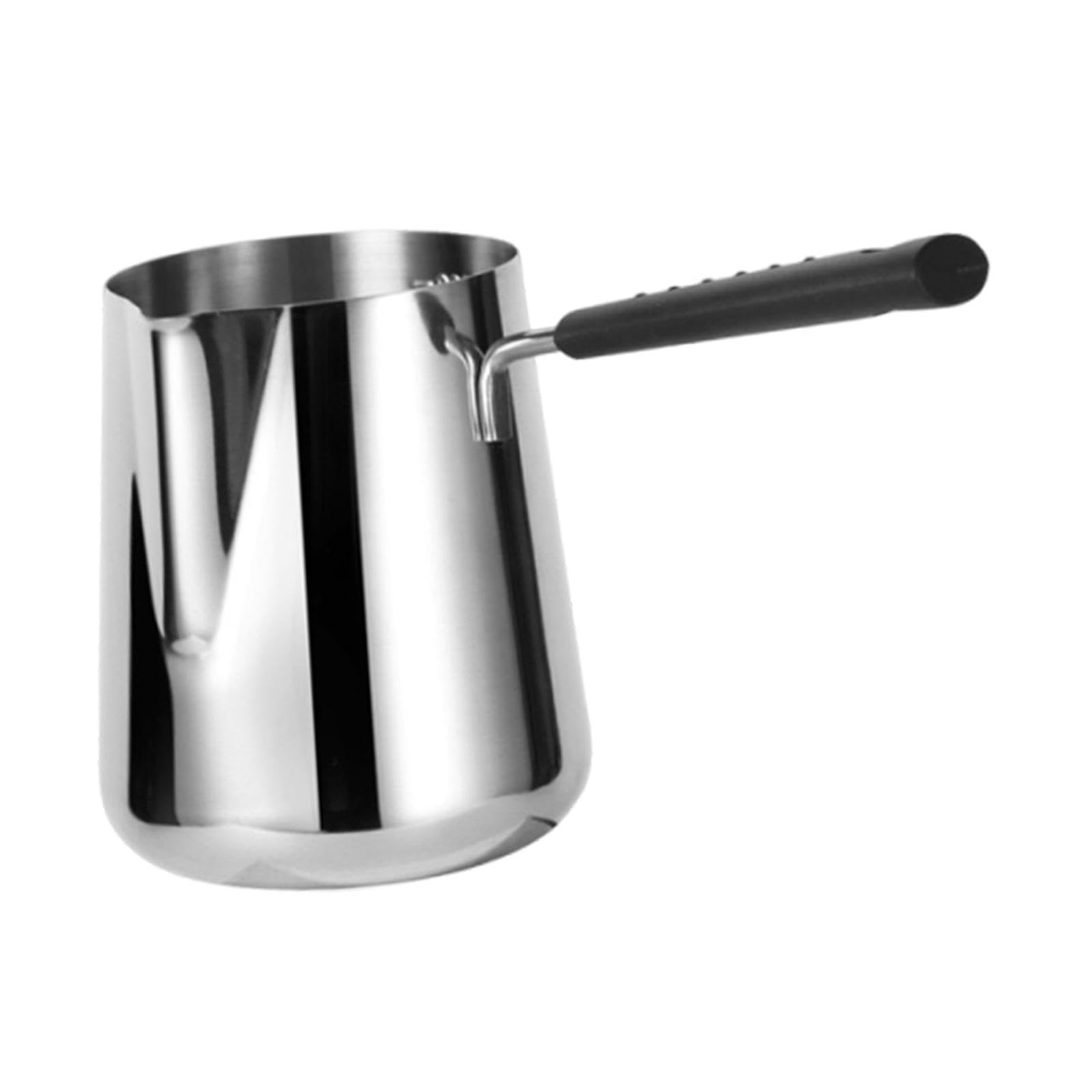 Turecki podgrzewacz do kawy ze stali nierdzewnej, profesjonalne akcesoria, dzbanek do spieniania mleka do kuchni, baru, na święta i do rozrywki (350 ml)