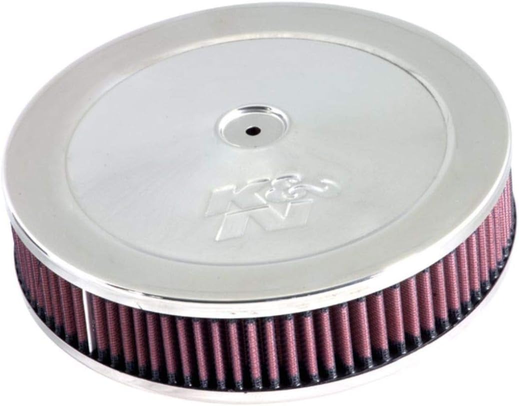 K&N 59-3264 Flame Arrestor High Flow Air Filter for Marine Engines - 5-1/8" Flange, Boosts HP & Torque