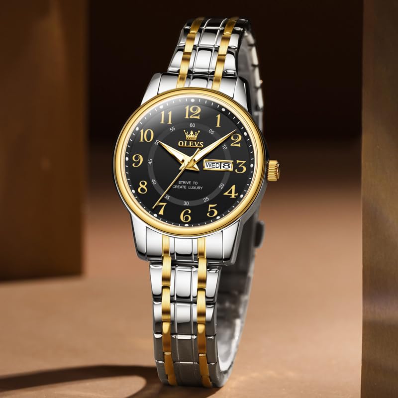 OLEVS Stainless Steel Women's Watch Dress Watches for Women with Date Fashion Ladies Business Waterproof Analog Quartz Small Wrist Watch Reloj Mujer2