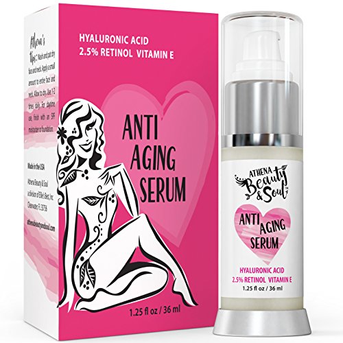 Hyaluronic Acid Serum & Retinol 2.5% - Anti Aging Formula With Vitamin E