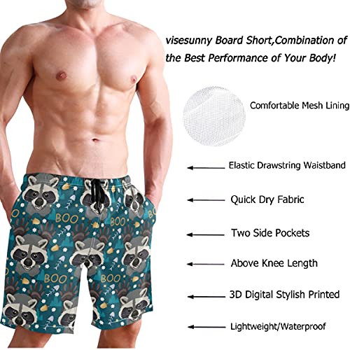 visesunny Fashion Cool Style Men's Beach Shorts Swim Trunks Quick Dry Casual Polyester Swim Shorts with Pockets S-XXL3