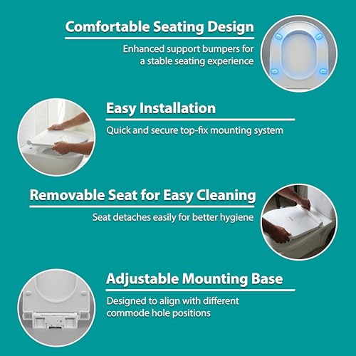 Image of WASSMIST Toilet Seat Cover Set (Soft Close) Durable Toilet Seat Cover | Premium Finish