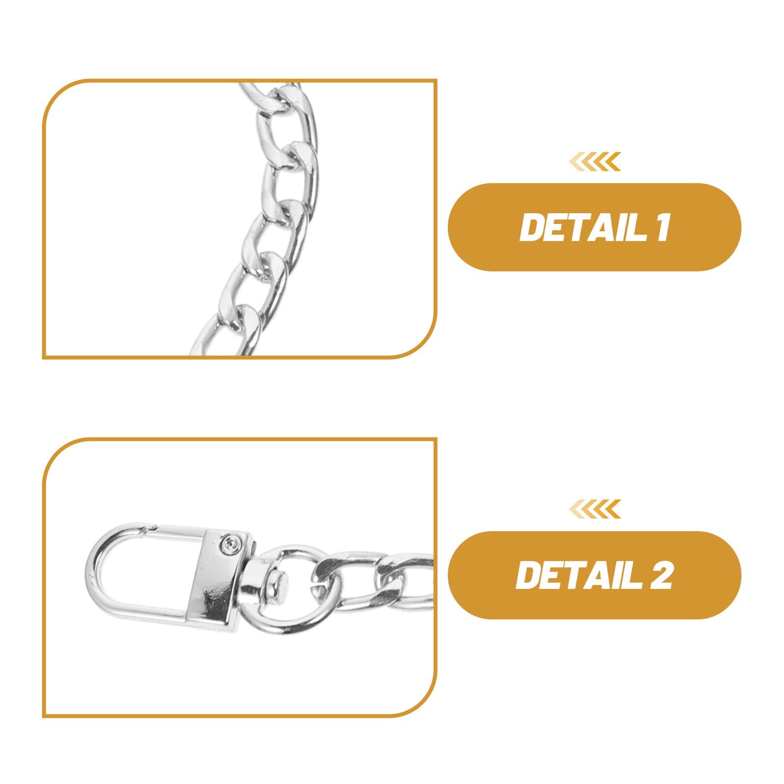 Alipis 8 Piezas Cadena Para Bolso Correa De Repuesto Desmontable Cadena Extensora Para Bolso