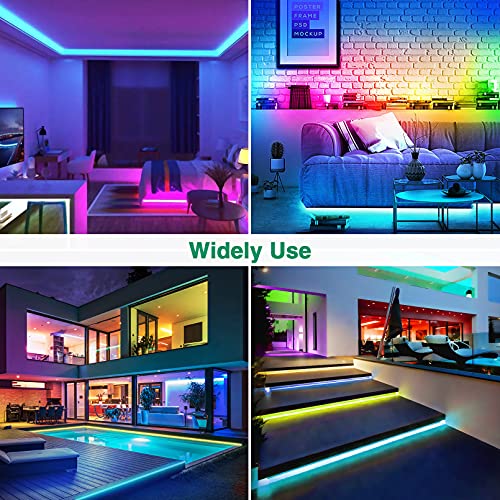 12 V RGB Neon Rope Light, LED Strip Lights Alexa
