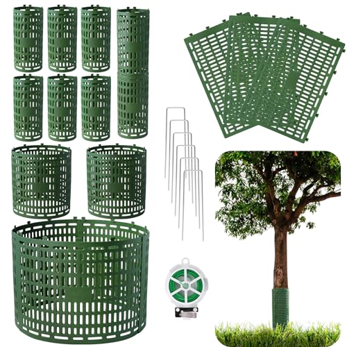 18pcs Tree Trunk Protector Tree Guards Trunk Protector with Twist Ties Resizable for Various Size Trees or Plants Preventing Tree Bark Damage from Pruners Mowers and Rodents