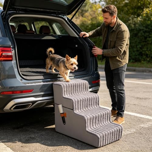 Rampa para perros y gatos pequeños, escaleras antideslizantes desmontables para sofá y cama 8