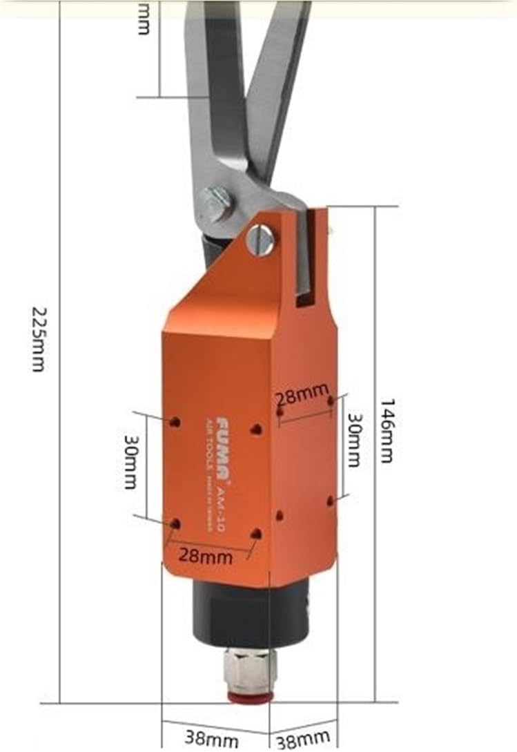 Automatic pneumatic scissors AM-10 cotton thread copper sheet pneumatic scissors 100S knife head cross dislocation gas shears(AS-10 with 100S [Handheld Set])