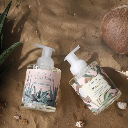 Image of ROMIIE ZOI Foaming Hand Soap, Coconut,Aloe Vera, 500ml / 16.8fl.oz | With Gift Box, Gentle cleansing, nourishes skin without drying