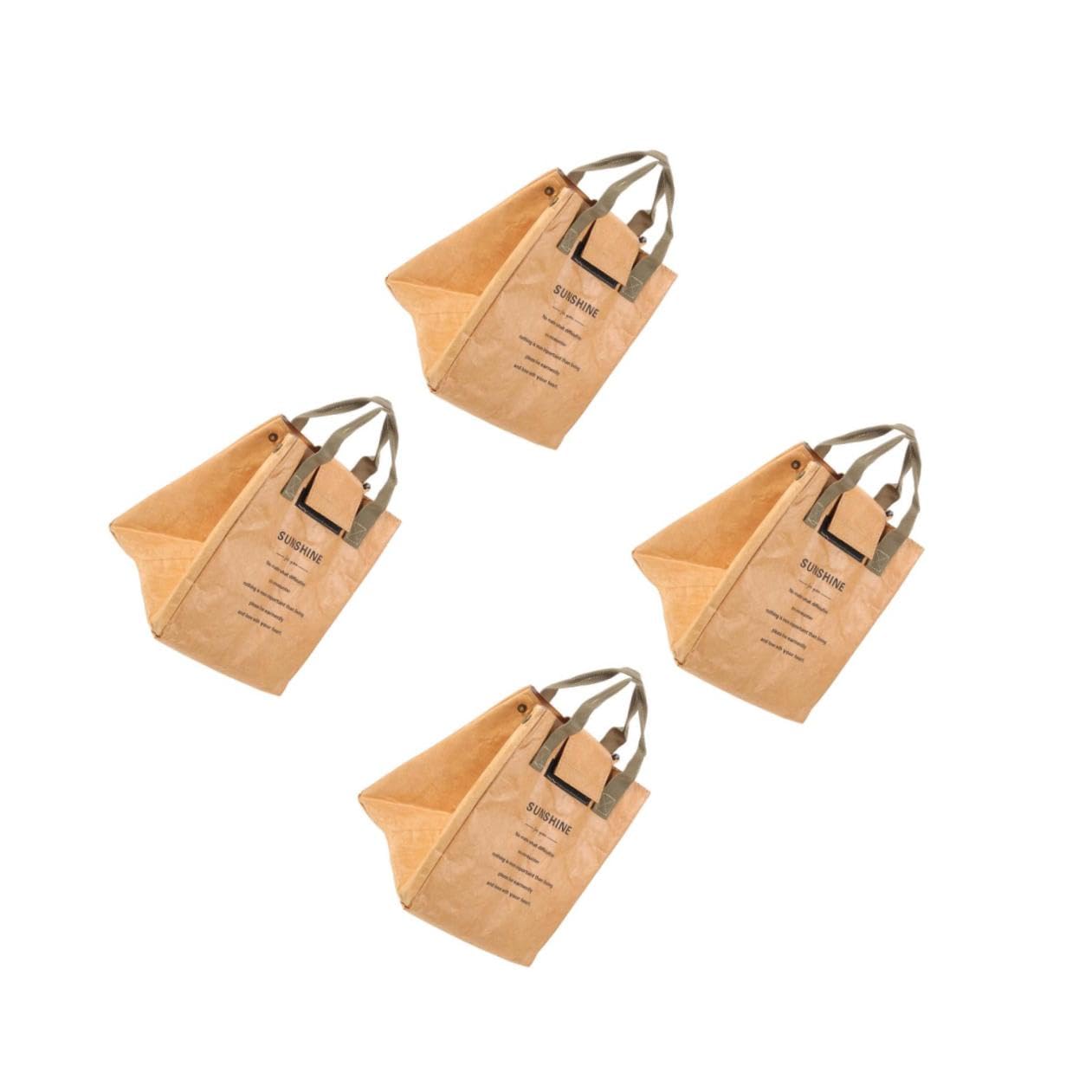 Zerodeko Caja De 4 Piezas Paquete De Hielo De Bolsa De Papel Bang Bolsas De Almuerzo De Papel para Niños Obrero Bolsa De Papel Bento Espesar Oficina Papel Kraft Especial Caja De Almacenaje