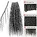 Crochet Boho Faux Locs With Human Hair Curls Knotless Pre Looped Goddess Bohemian Soft Dreadlocks Braiding Hair for Black Women Meadow Hair 18inch 96locs