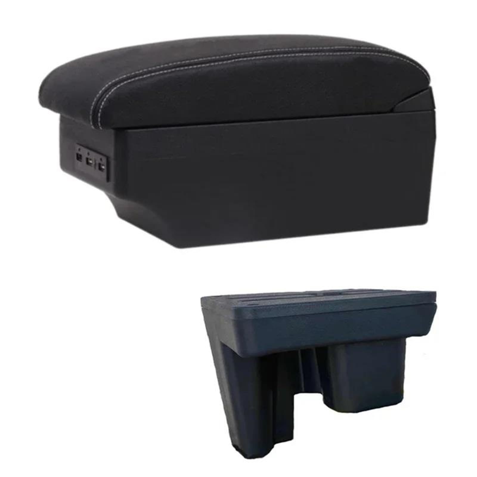 Dtsgcx E1 White Line Car Center Console Armrest Storage Box Modification Retrofit Leather Interior Accessories For Hilux(E1 White Line)