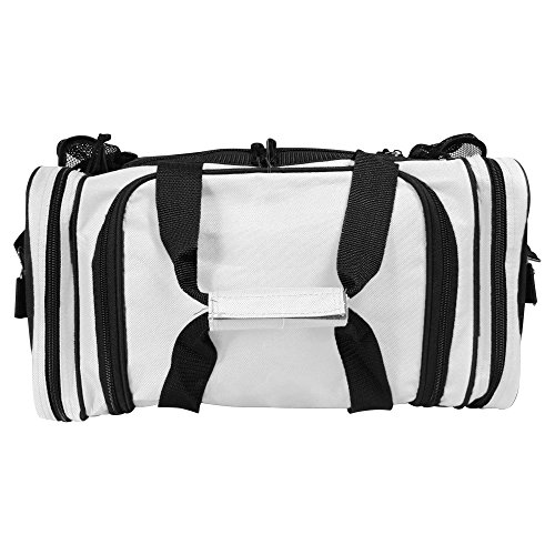 Image of DALIX 17 inch Duffle Bag Dual Front Mesh Pockets (Black Gold Gray Dark Green Navy Blue Maroon Royal Blue Orange Pink Purple Red White