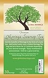 Global Moringa - Revitalizing Organic Moringa Tea with SourSop Leaf (30 Tea Bags) Ghana Grown, American Seller