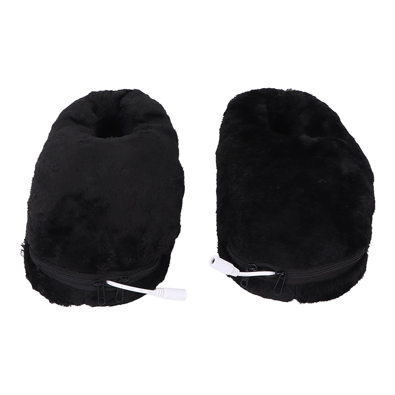 Chaussons Chauffants USB pour Hommes et Femmes, Pantoufles électriques Douces et Confortables pour réchauffer Les Pieds, lavables et idéales pour la Maison et l'extérieur, pour l'hiver - Noir