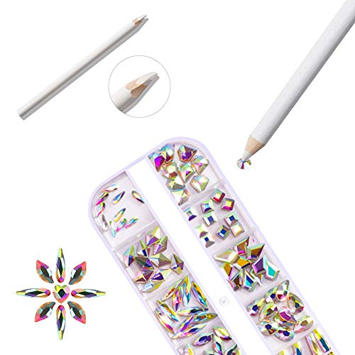 Nagel Kristalle AB Strasssteine mit Flache Rückseite Gemischt Nagel Diamant Stein für Nagel Kunst Kleidung Schuhe… – Bild 4