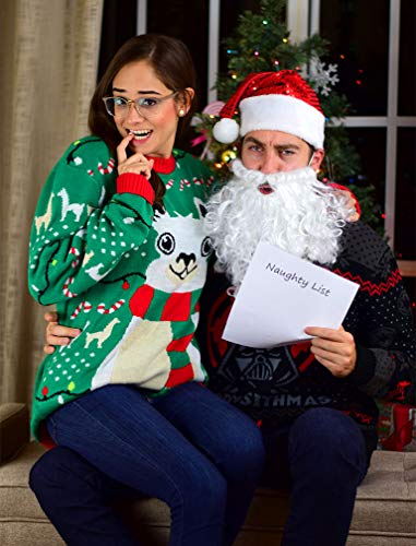 Tstars Llama Ugly Christmas Sweater Men Women Unisex Holiday Xmas Couples Sweaters4