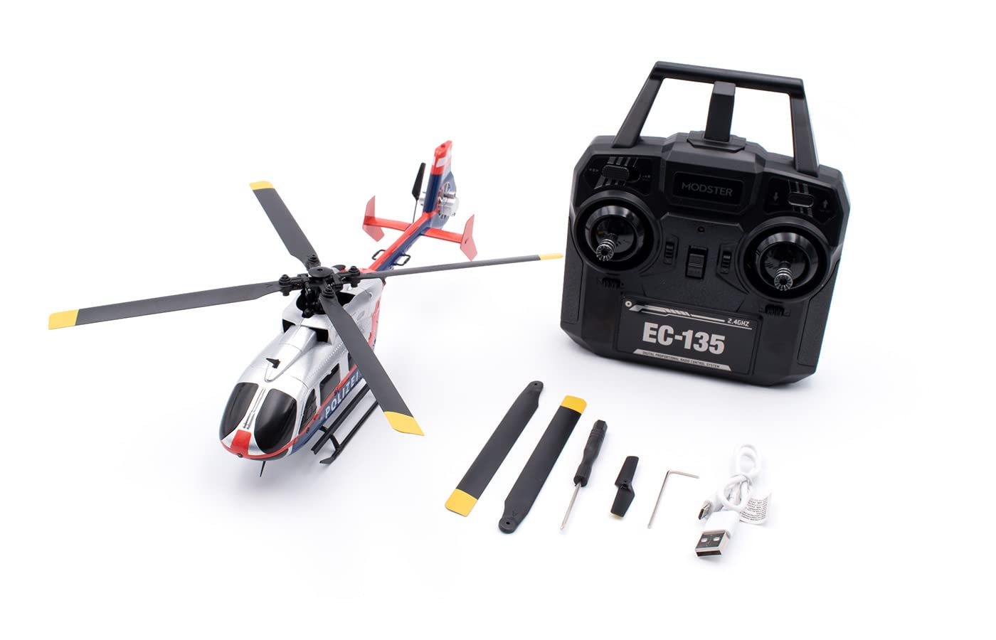 RC Helikopter MODSTER EC-135 Polizei Österreich Scale RC Hubschrauber Elektro RTF