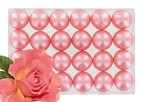 Scatola da 24 perle di olio da bagno, rosa