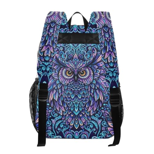Clear Backpack for Women Boys Backpacks for Girls Plastic See through Bookbag Cool Owl Print3