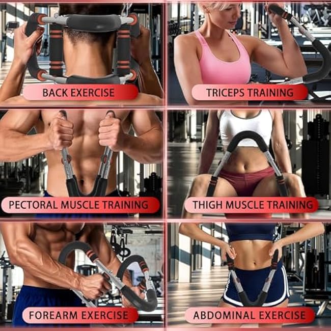 Twister Arm Trainer (30-120 lbs) Adjustable Chest Workout Equipment Power Chest Exerciser for Men & Women Home Gym Strength Trainer, Muscle Builder & Strength Training for Arms, Chest