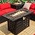 COSTWAY 42" Propane Fire Pit Table, Rectangular Gas Fire Table w/ 50,000 BTU Heat Output, Ore Powder Surface, Lava Rocks & PVC Cover Included, CSA Certification, Perfect for Backyard, Garden