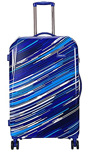 Image of Tramp & Badger Swisslite 20-Inch Hard Sided Printed Polycarbonate Cabin Luggage Trolley Bag (Color - Navy Blue)