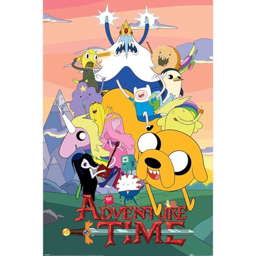 Pyramid International Póster oficial de Adventure Time (grupo) | Arte decorativo de pared | Póster de 61 cm x 91,5 cm para dormitorios, dormitorios y fans