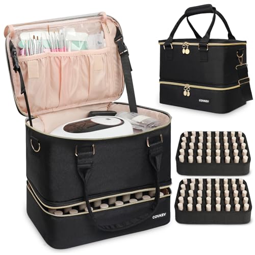 Covkev Nail Polish Organizer Hold 80 Bottles (15ml/0.5...