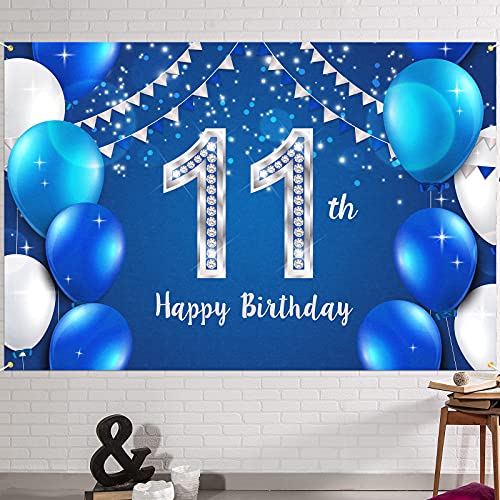 Toile de fond d'anniversaire 11 ans pour cacher un mur nu