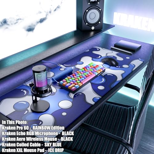 Kraken Gaming Mouse Pad Large Blue XXL Mouse Pad