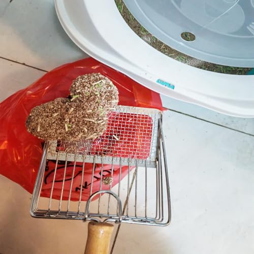 Image of Stainless Steel Cat Litter Scoop,Cat Litter Scooper with Solid Wooden Handle,Kitty Metal Scooper & Speed Sifter Deep Shovel Scoop Filter,Kitten Pooper Lifter for Litter Box